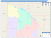Lac Qui Parle County Wall Map Color Cast Style